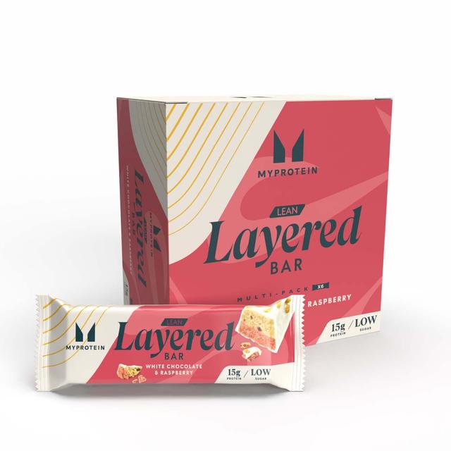 Lean Layered Bar - 6 x 40g - White Chocolate and Raspberry on Productcaster.