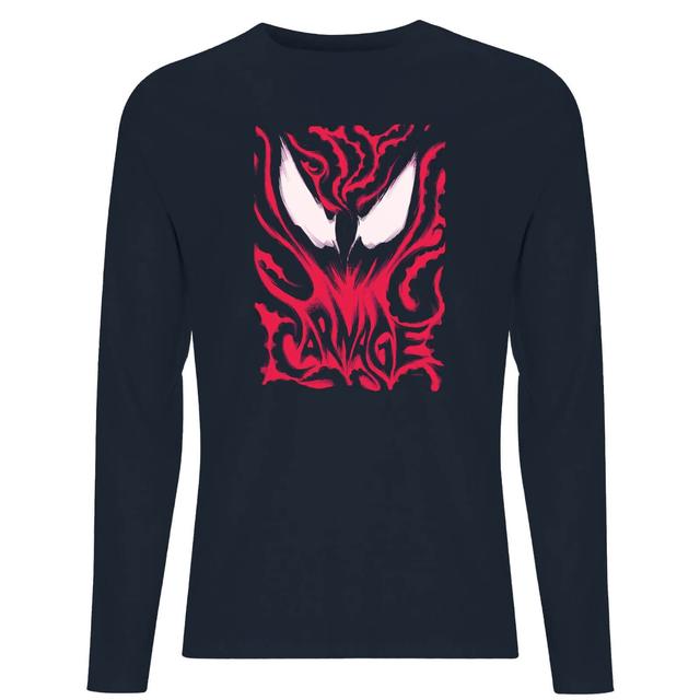 Venom Carnage Men's Long Sleeve T-Shirt - Navy - S - Marinblå on Productcaster.