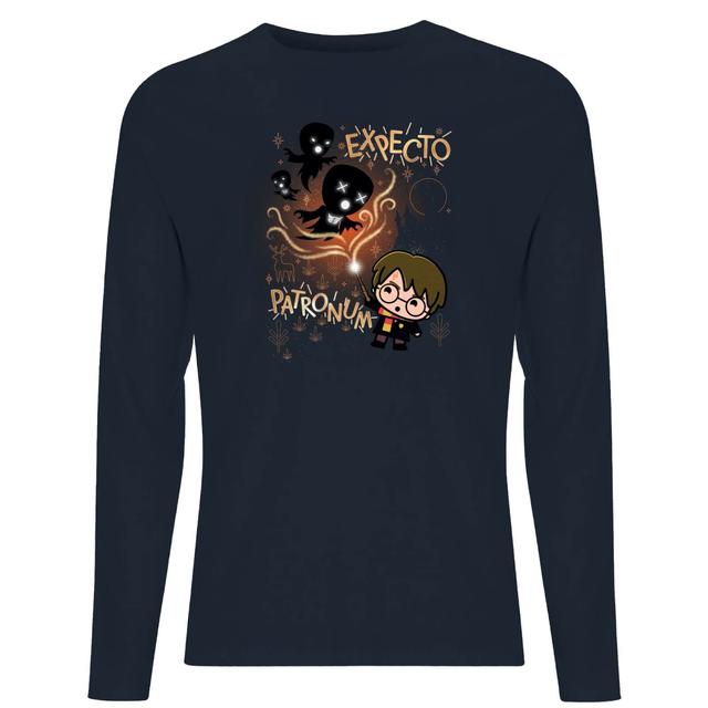 Harry Potter Kids Expecto Patronum Men's Long Sleeve T-Shirt - Navy - XS - Marineblau on Productcaster.