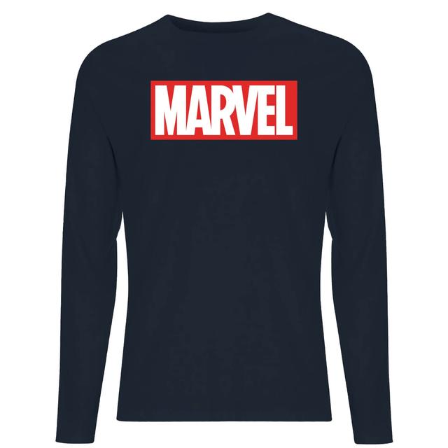 Marvel Logo Men's Long Sleeve T-Shirt - Navy - M on Productcaster.