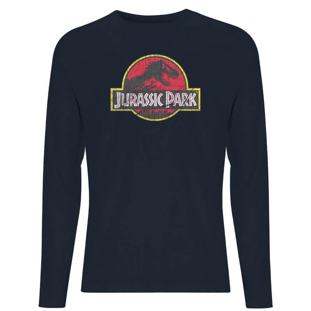 Jurassic Park Logo Men's Long Sleeve T-Shirt - Navy - XL - Navy on Productcaster.