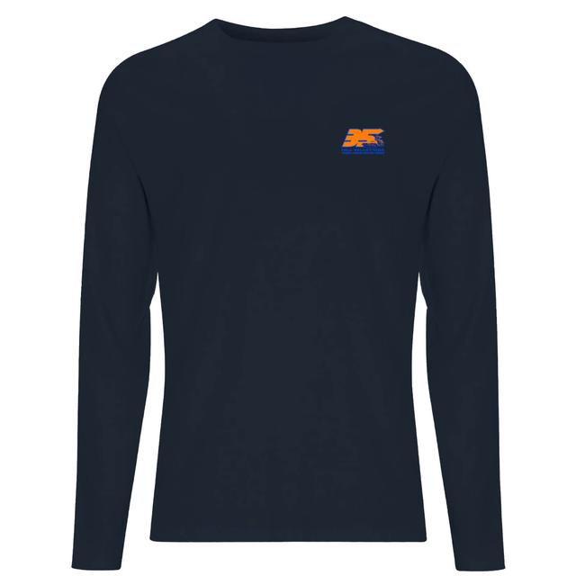 Back To The Future 35 Hill Valley Front Men's Long Sleeve T-Shirt - Navy - XXL - Navy on Productcaster.