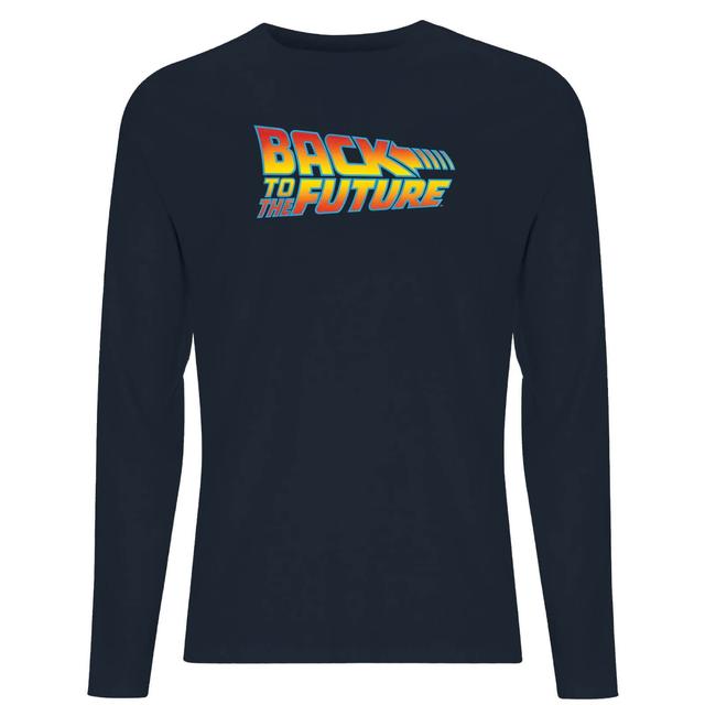 Camiseta de manga larga para hombre de Back To The Future Classic Logo - Azul marino - XL - Azul Marino on Productcaster.