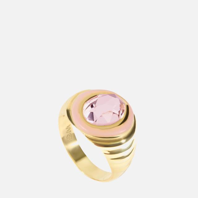 Wilhelmina Garcia Dreamy Gold-Plated, Crystal and Enamel Ring - EU 46 on Productcaster.