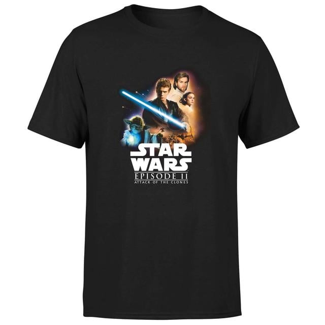 Camiseta unisex El Ataque de los Clones de Star Wars - Negro - S - Negro on Productcaster.