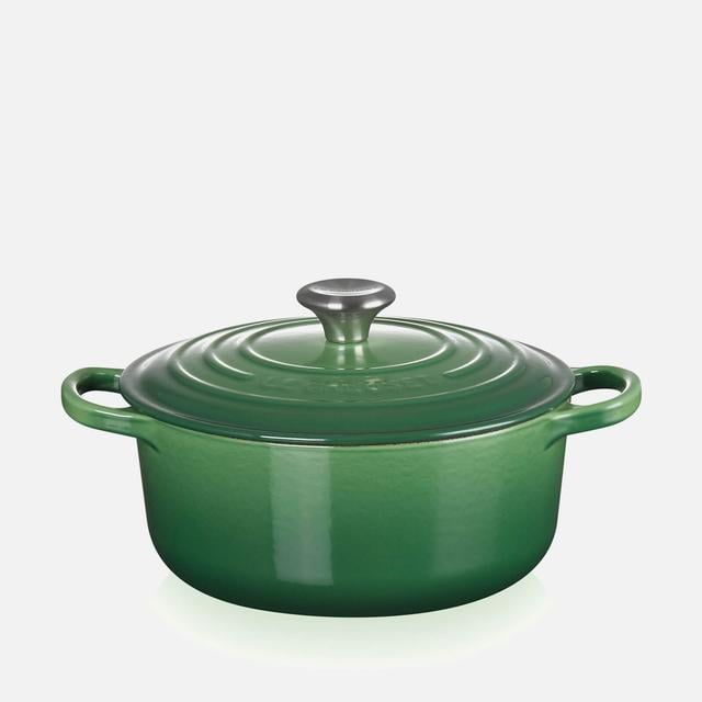 Le Creuset Signature Cast Iron Round Casserole - 20cm - Bamboo Green on Productcaster.