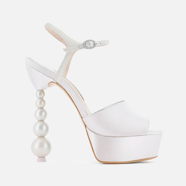 Sophia Webster Natalia Perla Satin Heeled Sandals - UK 8 on Productcaster.