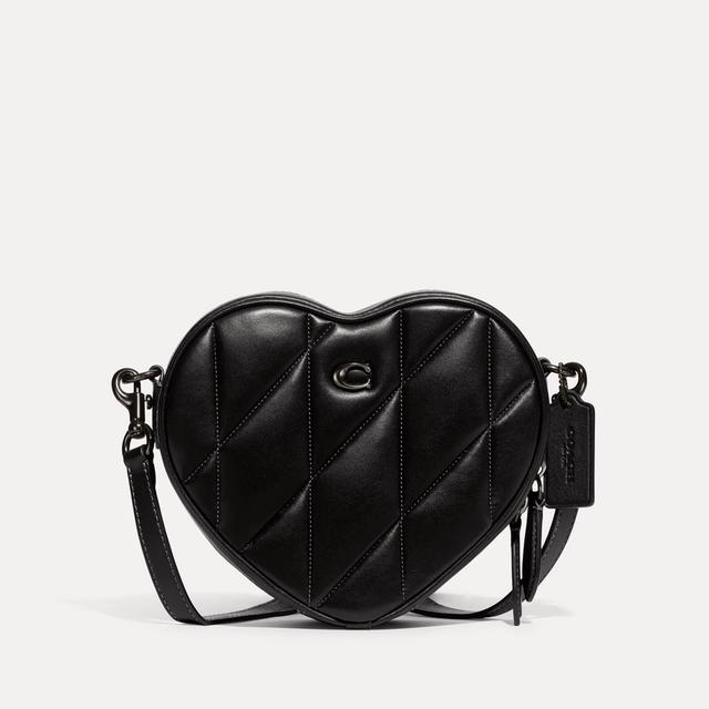 Coach Quilted Leather Heart Crossbody Bag Black on Productcaster.