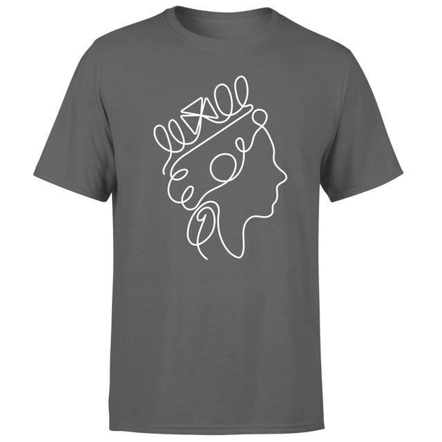 Queen Linework Men's T-Shirt - Charcoal - XXL - Charcoal on Productcaster.