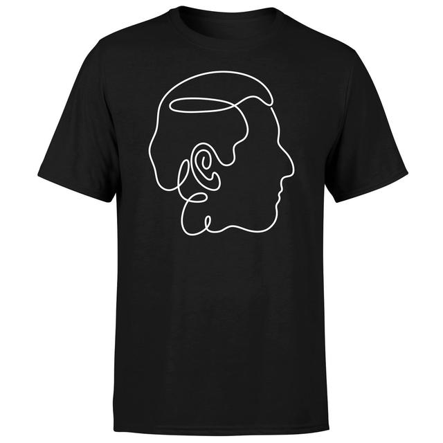 Charles Linework Men's T-Shirt - Black - XXL - Schwarz on Productcaster.