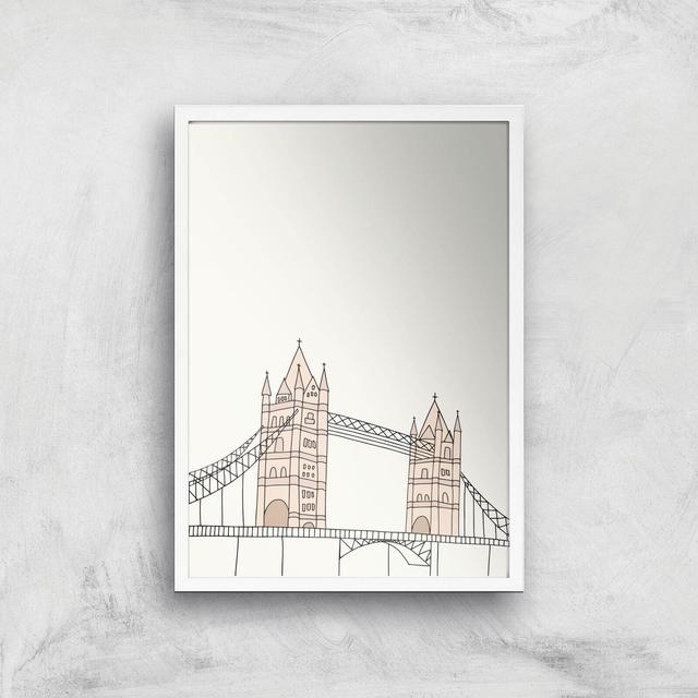 London Tower Bridge Giclee Art Print - A2 - White Frame on Productcaster.