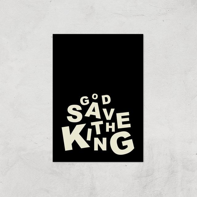 God Save The King Dark Giclee Art Print - A4 - Print Only on Productcaster.