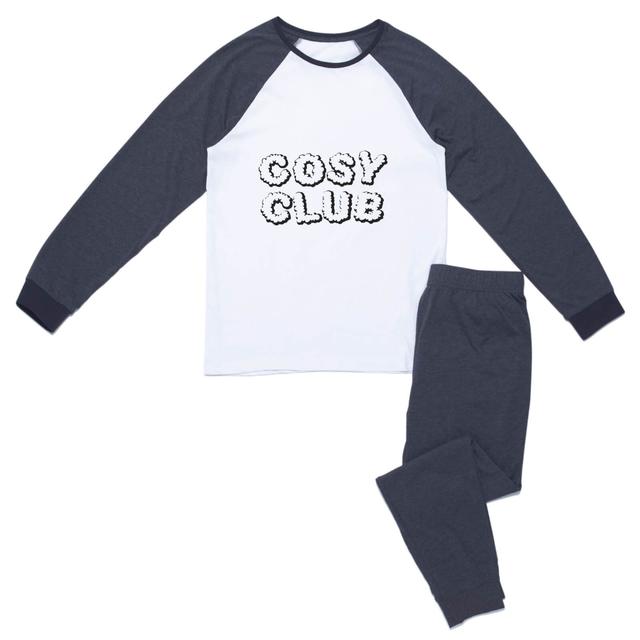 Cosy Club Men's Pyjama Set - Navy White - L - Navy White on Productcaster.