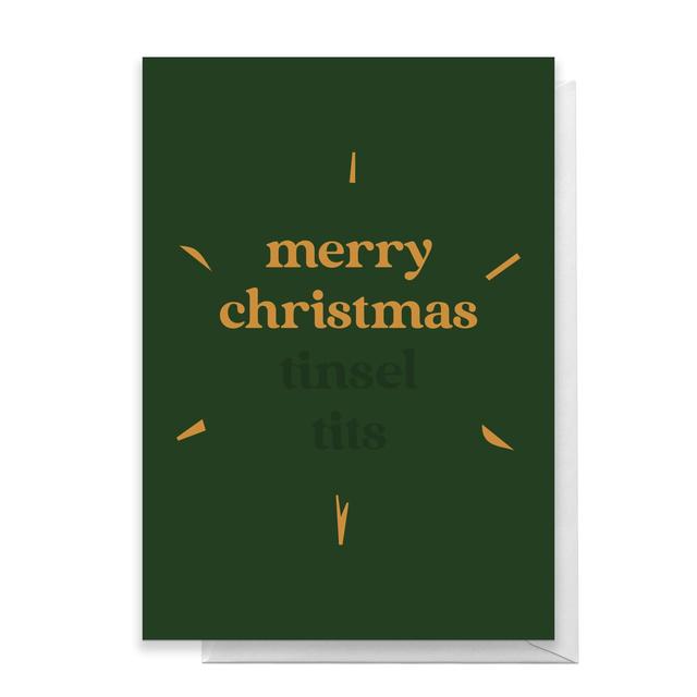 Merry Christmas Tinsel Tits Greetings Card - Standard Card on Productcaster.