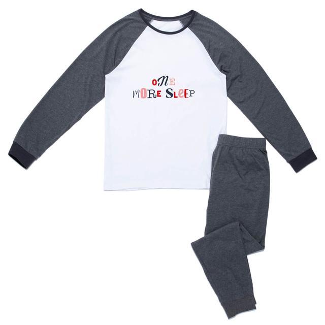 One More Sleep Women's Pyjama Set - Grey White - XS - Grey White on Productcaster.