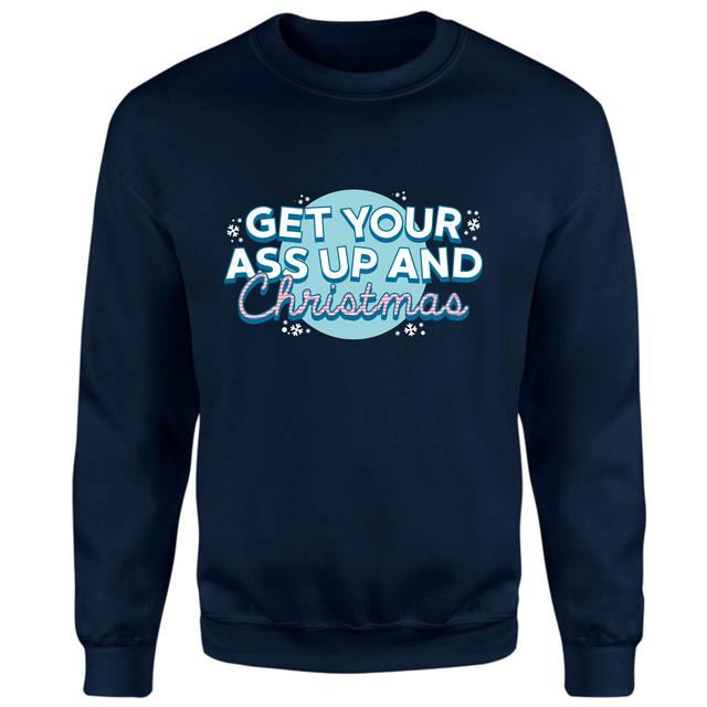 Get Your Ass Up And Christmas Sweatshirt - Navy - S - Marineblau on Productcaster.