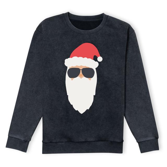 Cool Santa Sweatshirt - Black Acid Wash - M - Black Acid Wash on Productcaster.