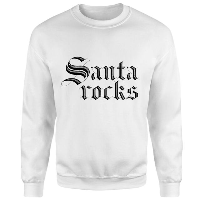 Santa Rocks Sweatshirt - White - XXL - Weiß on Productcaster.