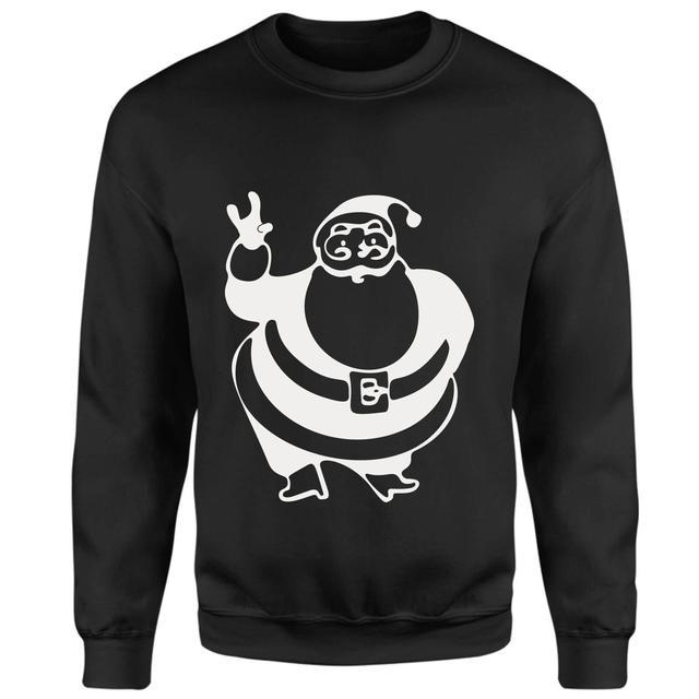 Rock On Santa Sweatshirt - Black - S - Schwarz on Productcaster.