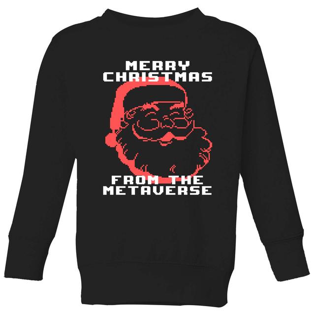 Merry Christmas From The Metaverse Kids' Sweatshirt - Black - 7-8 Jahre - Schwarz on Productcaster.