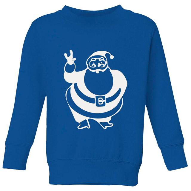 Rock On Santa Kids' Sweatshirt - Blue - 9-10 Jahre - Blue on Productcaster.