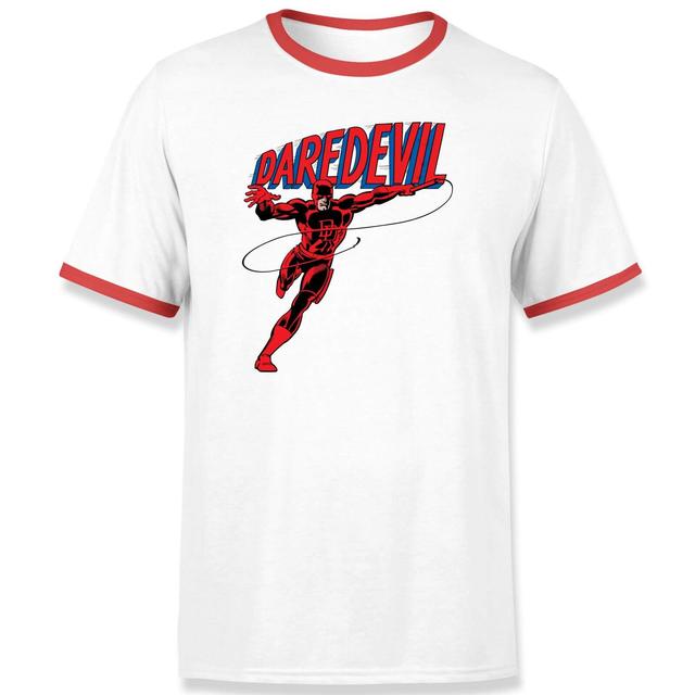 Marvel Daredevil Classic Logo Unisex Ringer T-Shirt - White/Red - M - White/Red on Productcaster.