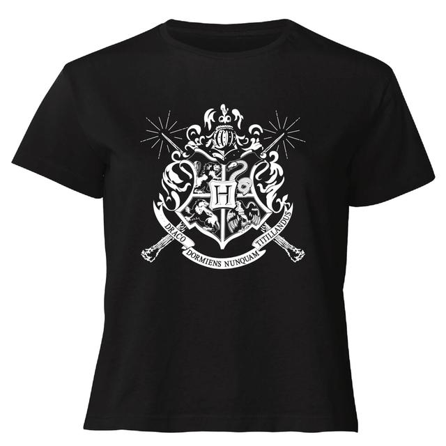 Camiseta corta Hogwarts House Crest para mujer de Harry Potter - Negro - XXL - Negro on Productcaster.