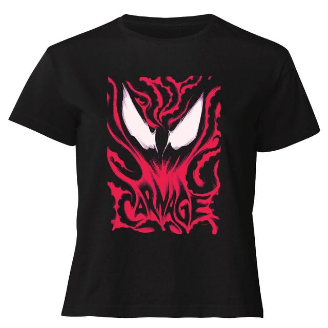 Venom Carnage Women's Cropped T-Shirt - Black - XXL - Svart on Productcaster.