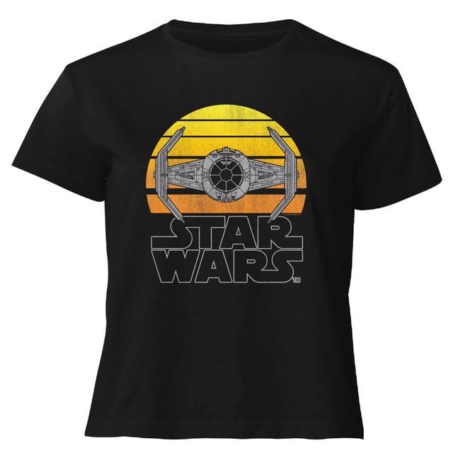 Star Wars Classic Sunset Tie Women's Cropped T-Shirt - Black - M - Svart on Productcaster.