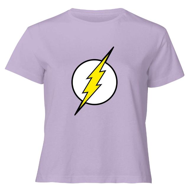 Camiseta corta para mujer de Justice League Flash Logo - Lila - L - Lilac on Productcaster.