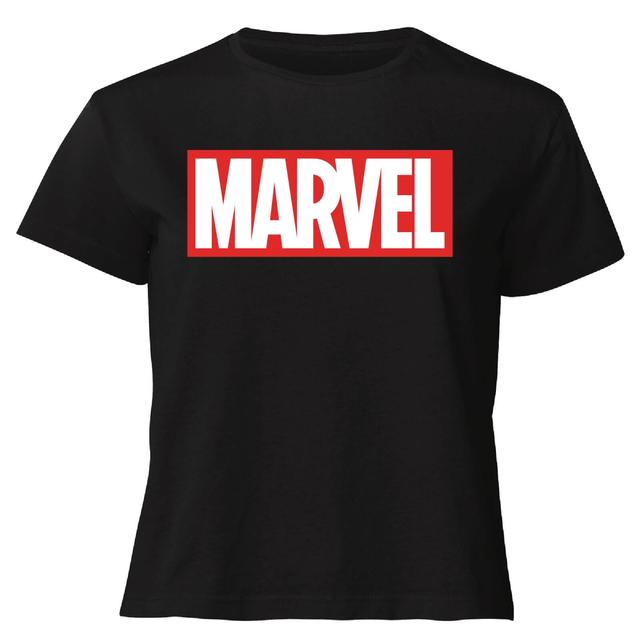 Marvel Logo Women's Cropped T-Shirt - Black - M - Noir on Productcaster.