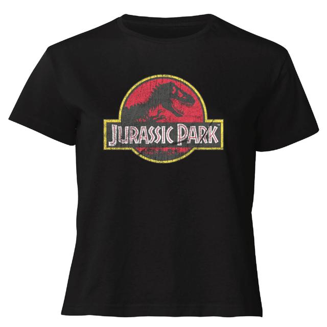 Camiseta corta vintage Logo para mujer de Jurassic Park - Negro - XXL - Negro on Productcaster.