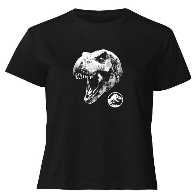 Jurassic Park T Rex Women's Cropped T-Shirt - Black - XXL - Black on Productcaster.