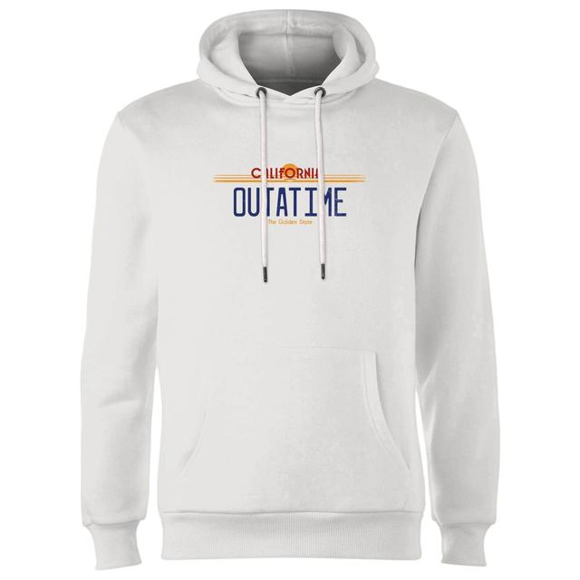 Back To The Future Outatime Plate Hoodie - White - XL - White on Productcaster.