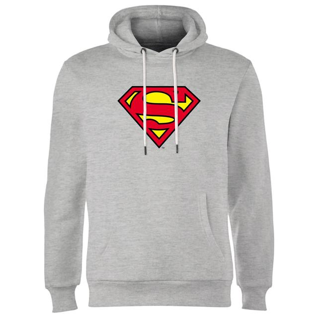 Sudadera con capucha con escudo de Superman - Gris - M - Grey on Productcaster.