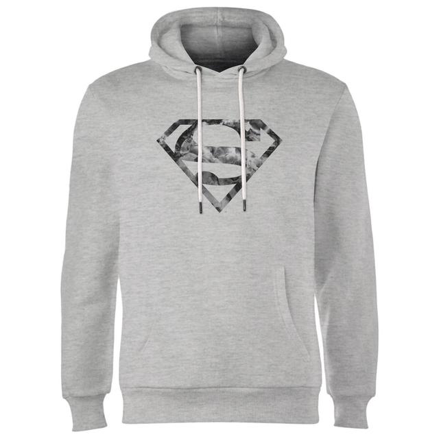 Marble Superman Logo Hoodie - Grey - L - Grey on Productcaster.