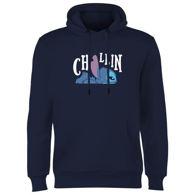 Disney Lilo And Stitch Chillin Hoodie - Navy - M - Blu Navy on Productcaster.