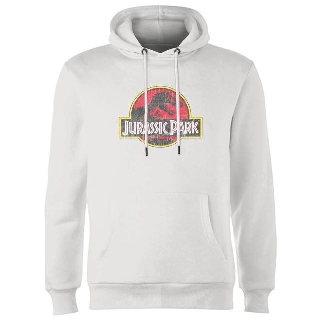 Sudadera con capucha vintage Jurassic Park Logo - Blanco - M - Blanco on Productcaster.