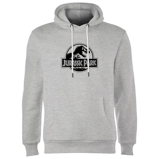 Jurassic Park Logo Hoodie - Grey - S - Grey on Productcaster.