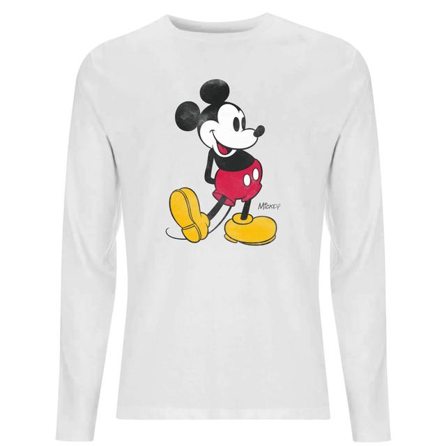 Camiseta de manga larga Classic Kick Disney para hombre - Blanco - XXL - Blanco on Productcaster.