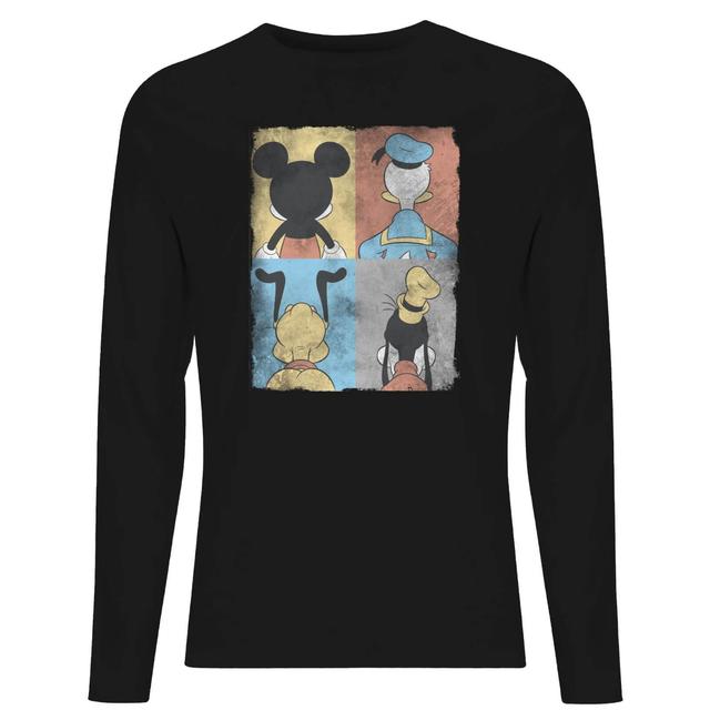 Disney Donald Duck Mickey Mouse Pluto Goofy Tiles Men's Long Sleeve T-Shirt - Black - S - Noir on Productcaster.