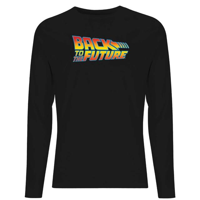 Back To The Future Classic Logo Men's Long Sleeve T-Shirt - Black - L - Black on Productcaster.