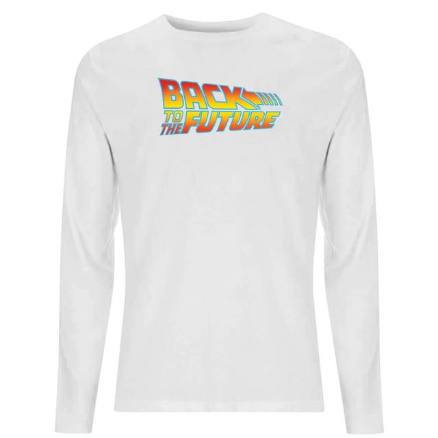 Camiseta de manga larga para hombre Classic Logo de Back To The Future - Blanco - S - Blanco on Productcaster.