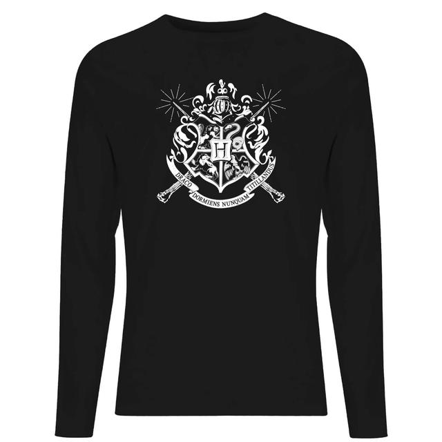 Harry Potter Hogwarts House Crest Men's Long Sleeve T-Shirt - Black - XXL - Black on Productcaster.