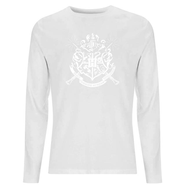 Camiseta de manga larga para hombre Hogwarts House Crest de Harry Potter - Blanco - M - Blanco on Productcaster.