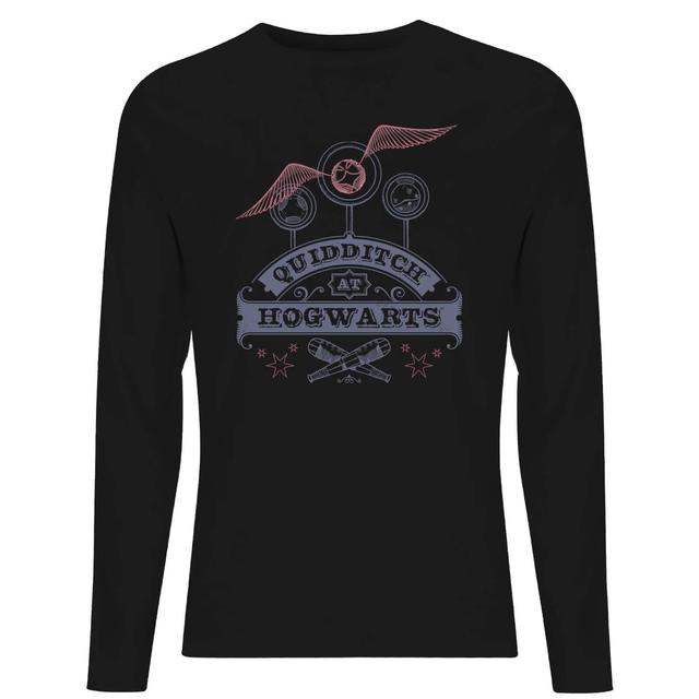 Camiseta de manga larga para hombre Quidditch At Hogwarts de Harry Potter - Negro - XXL - Negro on Productcaster.