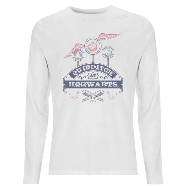 Camiseta de manga larga para hombre Quidditch At Hogwarts de Harry Potter - Blanco - XXL - Blanco on Productcaster.