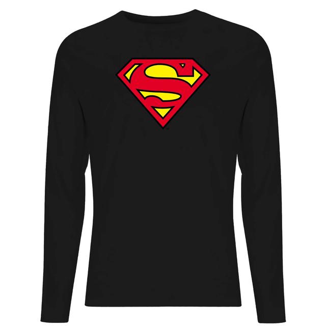 Official Superman Shield Men's Long Sleeve T-Shirt - Black - XS - Noir on Productcaster.