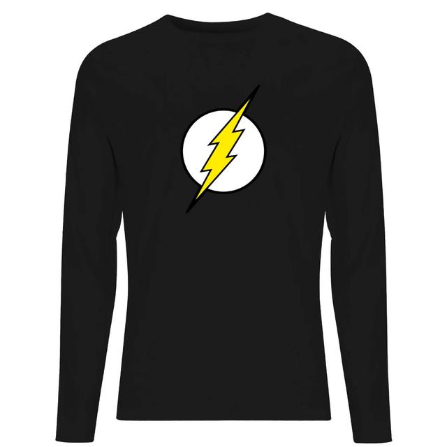 Justice League Flash Logo Men's Long Sleeve T-Shirt - Black - XXL - Svart on Productcaster.