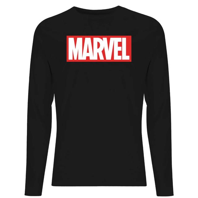 Camiseta de manga larga para hombre Marvel Logo - Negro - L - Negro on Productcaster.